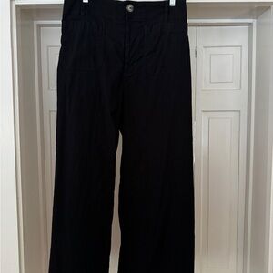 Anthropologie Black Straight-Leg Chinos for women